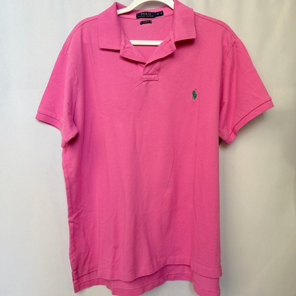 NWOT Ralph Lauren Bright Pink Polo Shirt, Custom Fit XL - Picture 4 of 7